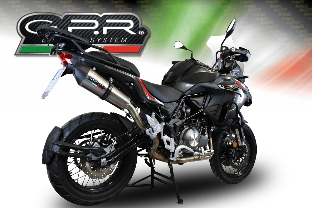 Benelli Trk 502 X 2021-2024, GP Evo4 Titanium, Slip-on exhaust including removable db killer and link pipe 