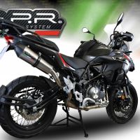 Benelli Trk 502 X 2017-2020, GP Evo4 Titanium, Slip-on exhaust including removable db killer and link pipe 