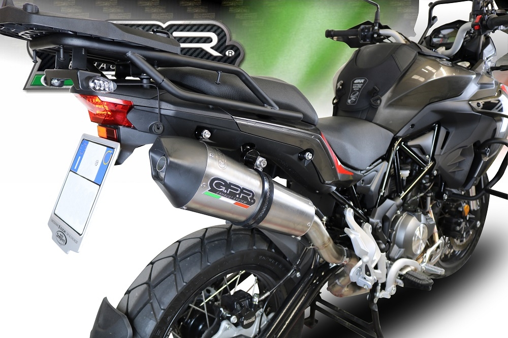 Benelli Trk 502 X 2021-2024, GP Evo4 Titanium, Slip-on exhaust including removable db killer and link pipe 