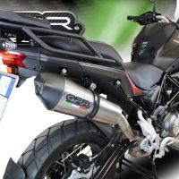 Benelli Trk 502 X 2021-2024, GP Evo4 Titanium, Slip-on exhaust including removable db killer and link pipe 