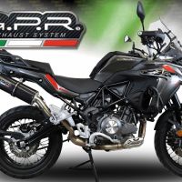 Benelli Trk 502 X 2021-2024, Furore Evo4 Nero, Slip-on exhaust including removable db killer and link pipe 