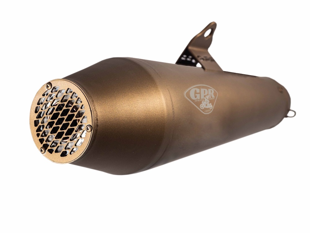 Exhaust compatible with Bmw R80R R80RS 1982-1984, Ultracone Bronze Cafè Racer, Universal silencer, including removable db killer, without link pipe 