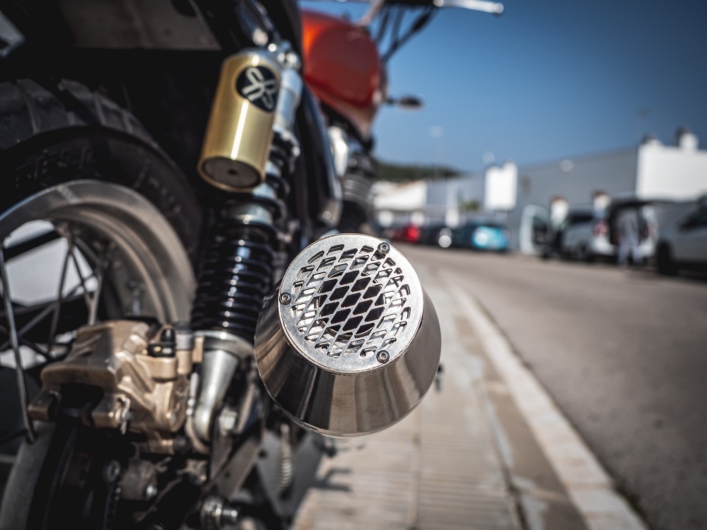 GPR exhaust compatible with  Moto Guzzi V 35 Tt - SP - Lario - Gt- Custom 1982-1994, Ultracone Inox Cafè Racer, Universal silencer, including removable db killer, without link pipe  