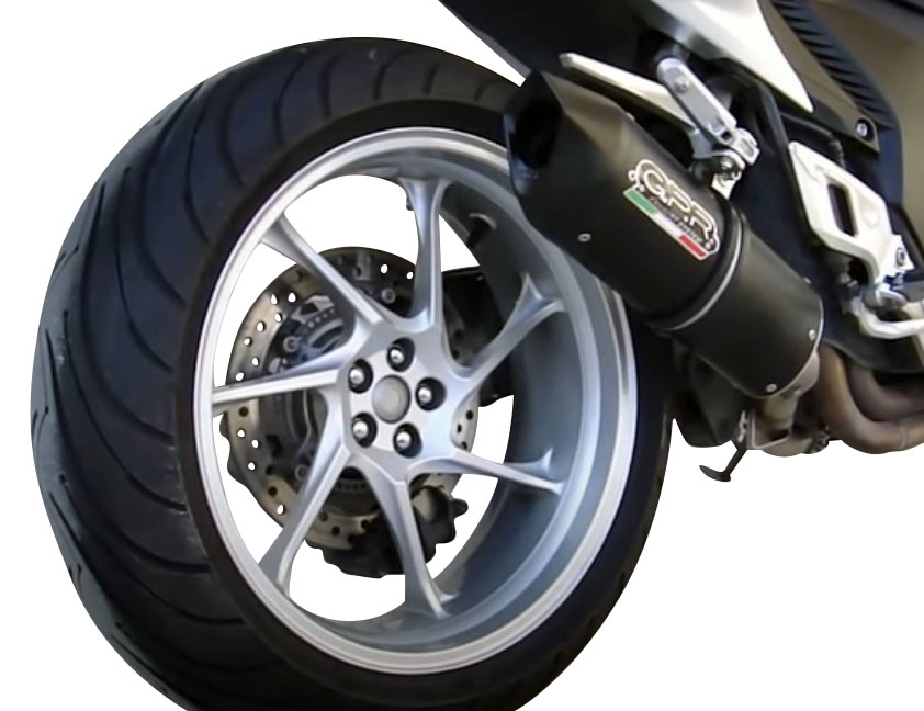 Honda VFR1200F I.E. 2010-2016, Furore Nero, Slip-on exhaust including removable db killer and link pipe 