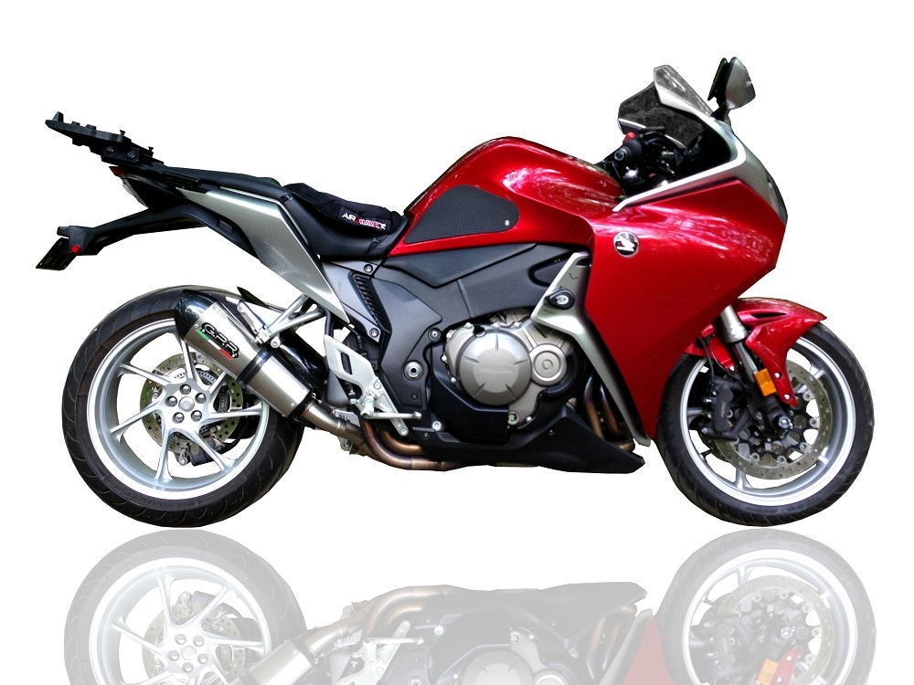 Honda VFR1200F I.E. 2010-2016, Gpe Ann. titanium, Slip-on exhaust including removable db killer and link pipe 