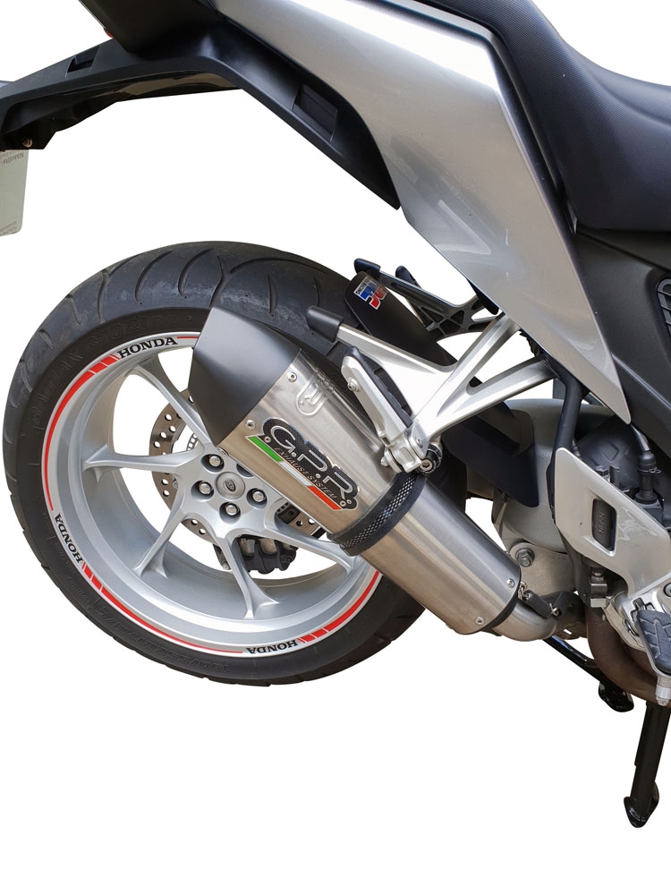 Honda VFR1200F I.E. 2010-2016, Gpe Ann. titanium, Slip-on exhaust including removable db killer and link pipe 