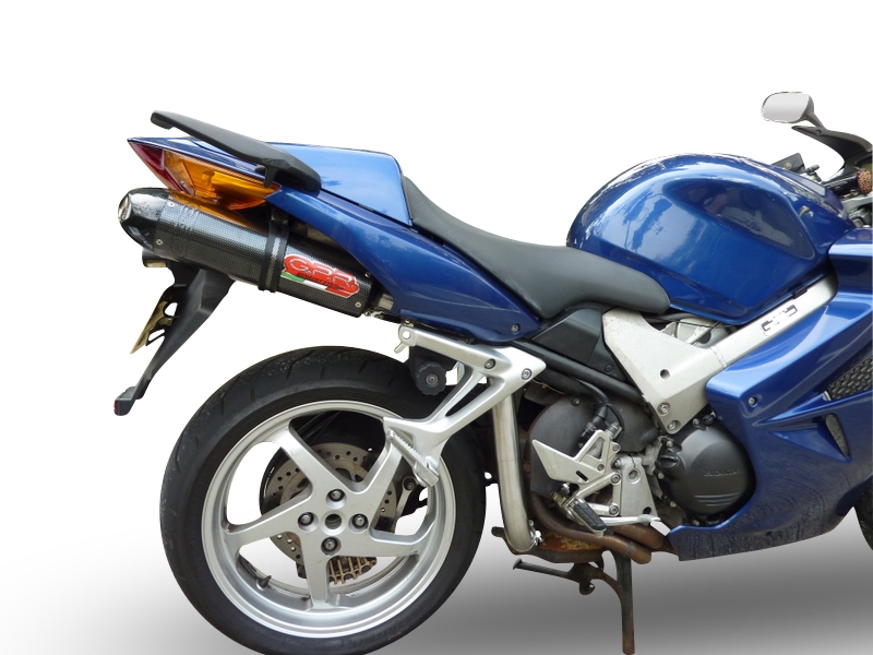 Honda VFR800 V-Tec 2002-2013, Gpe Ann. Poppy, Dual slip-on including removable db killers and link pipes 