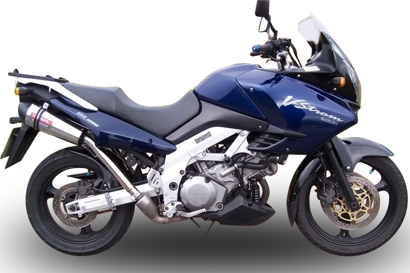 Suzuki V-Strom 1000 2002-2013, Gpe Ann. titanium, Dual slip-on including removable db killers and link pipes 