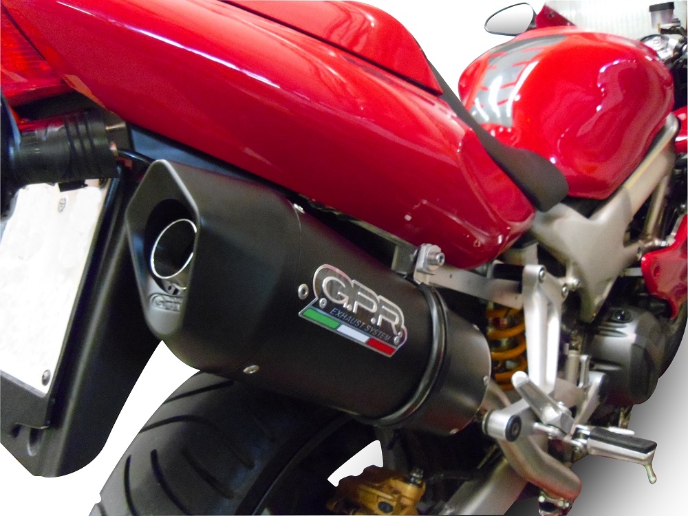 Honda VTR1000F Firestorm 1997-2007, Furore Nero, Dual slip-on including removable db killers and link pipes 