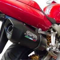 Honda VTR1000F Firestorm 1997-2007, Furore Nero, Dual slip-on including removable db killers and link pipes 