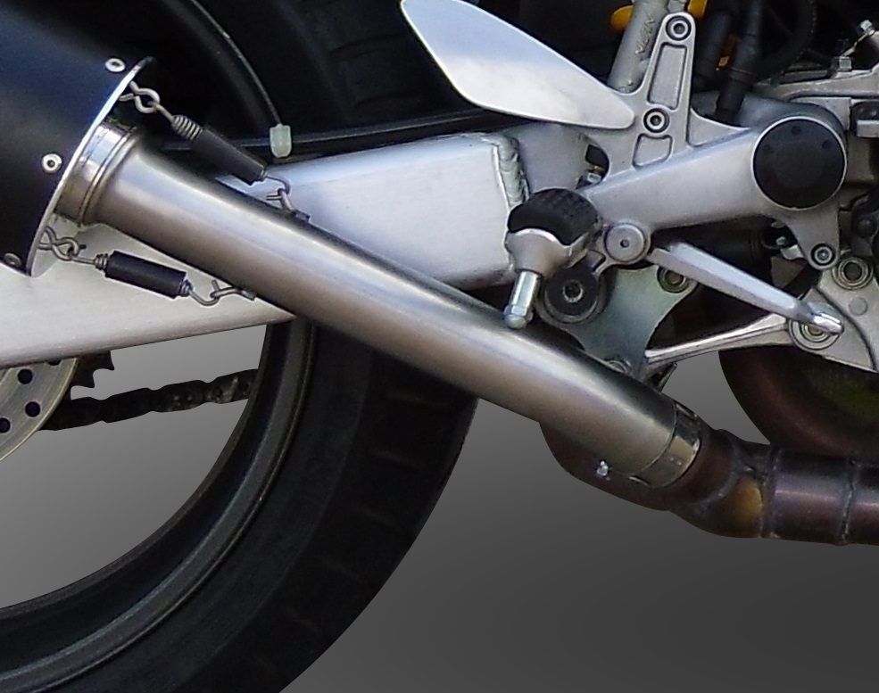 Honda VTR1000F Firestorm 1997-2007, M3 Inox , Dual slip-on including removable db killers and link pipes 