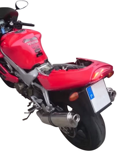 Honda VTR1000F Firestorm 1997-2007, Trioval, Dual slip-on including removable db killers and link pipes 