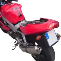 Honda VTR1000F Firestorm 1997-2007, Trioval, Dual slip-on including removable db killers and link pipes 