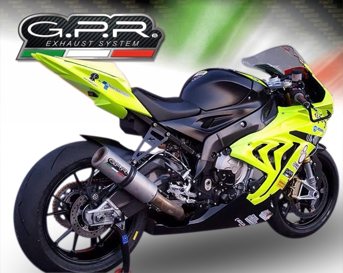 Bmw S1000RR 2010-2014, M3 Titanium Natural, Full system exhaust, including removable db killer  