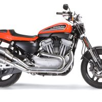 Harley Davidson XR1200 2008-2012, Poppy Tondo, Dual slip-on including removable db killers and link pipes 