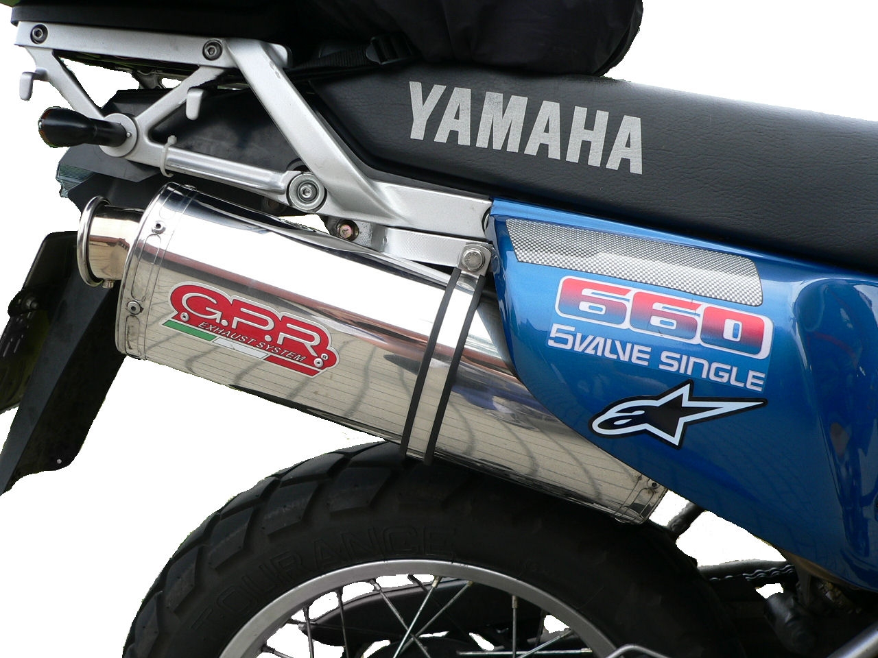 GPR exhaust compatible with  Yamaha Xtz 660 Teneré 1991-1998, Trioval, Slip-on exhaust including removable db killer and link pipe 