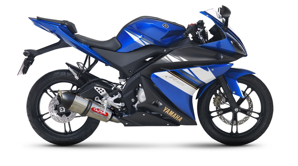 Yamaha YZF 125 R  2008-2013, Gpe Ann. titanium, Full system exhaust, including removable db killer  