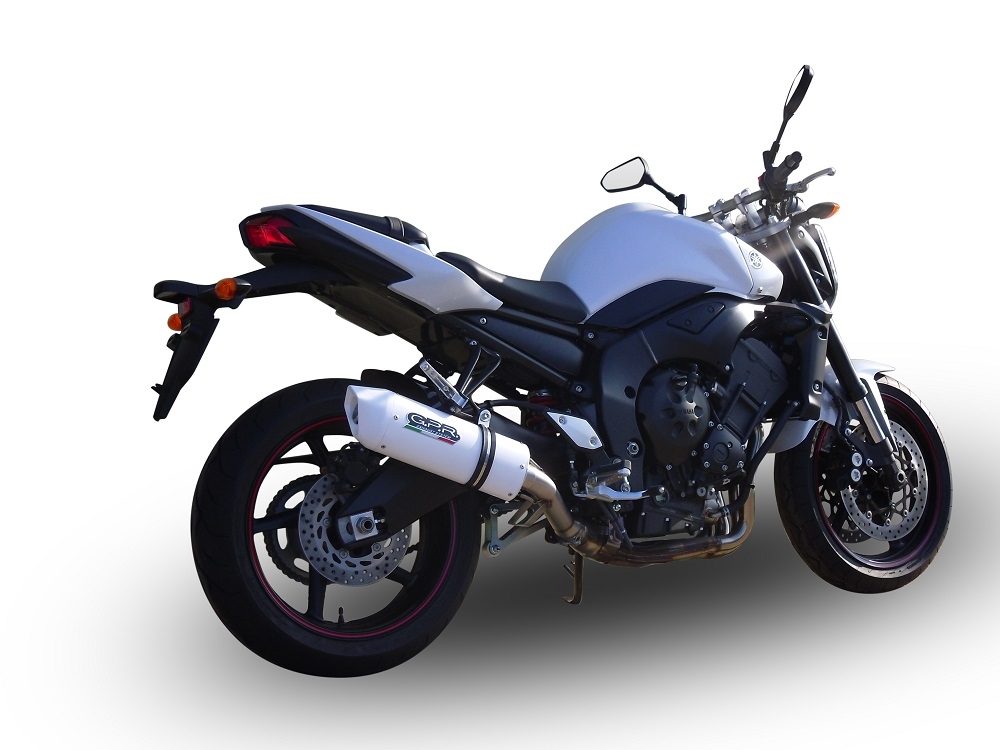 Yamaha FZ1 2006-2014, Albus Ceramic, Slip-on exhaust including removable db killer and link pipe 