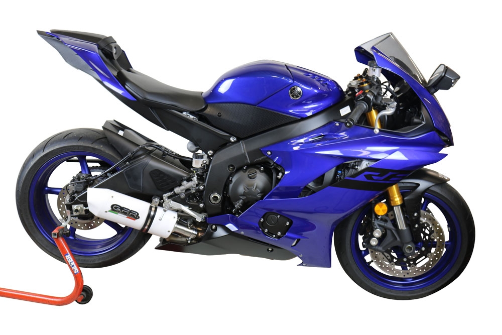 Yamaha Yzf R6 2017-2024, Albus Evo4, Slip-on exhaust including removable db killer and link pipe 