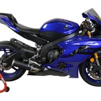 Yamaha Yzf R6 2017-2024, M3 Black Titanium, Slip-on exhaust including removable db killer and link pipe 