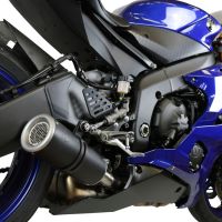 Yamaha Yzf R6 2017-2024, M3 Black Titanium, Slip-on exhaust including removable db killer and link pipe 