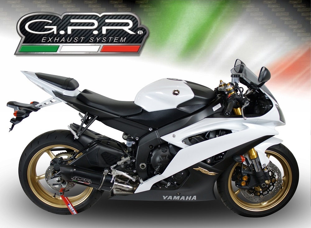 Yamaha Yzf R6 2006-2020, Furore Nero, Slip-on exhaust including removable db killer and link pipe 