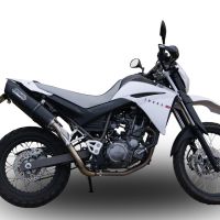 GPR exhaust compatible with  Yamaha Xt 660 X-R  2004-2014, Furore Nero, Dual slip-on including removable db killers and link pipes 