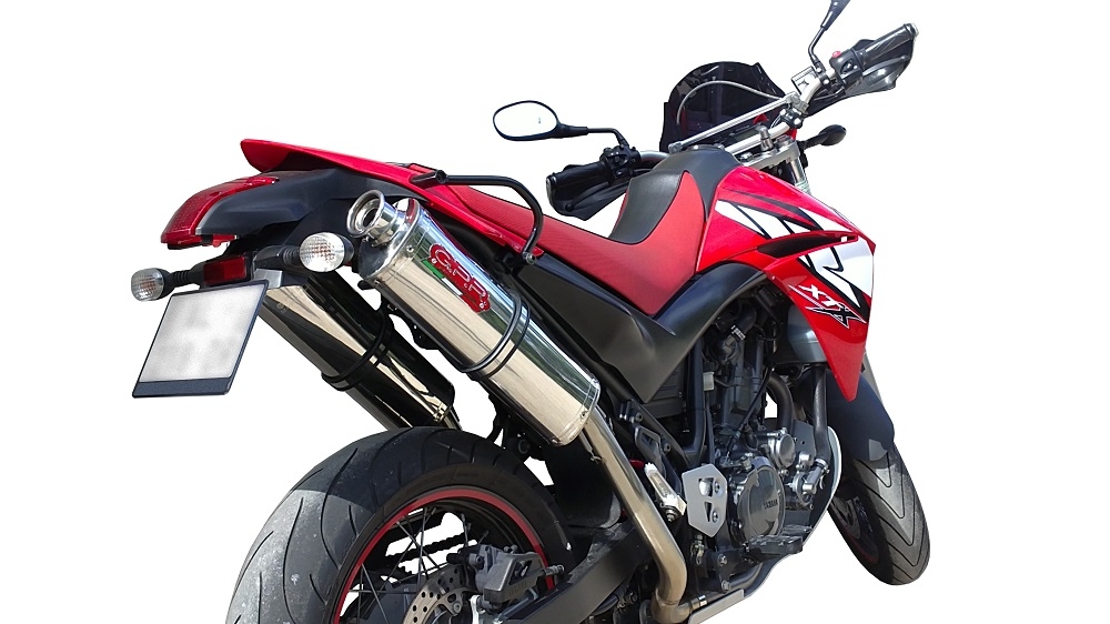 GPR exhaust compatible with  Yamaha Xt 660 X-R  2004-2014, Trioval, Dual slip-on including removable db killers and link pipes 