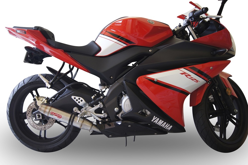 Yamaha YZF 125 R  2008-2013, Deeptone Inox, Full system exhaust, including removable db killer  