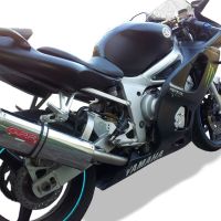 Yamaha Yzf R6 1999-2002, Trioval, Slip-on exhaust including removable db killer and link pipe 