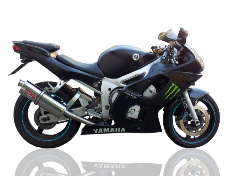 Yamaha Yzf R6 1999-2002, Trioval, Slip-on exhaust including removable db killer and link pipe 