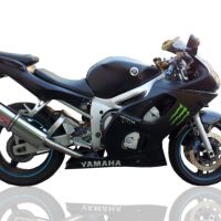 Yamaha Yzf R6 1999-2002, Trioval, Slip-on exhaust including removable db killer and link pipe 