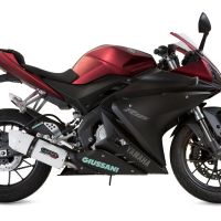 Yamaha YZF 125 R  2014-2016, Albus Ceramic, Full system exhaust, including removable db killer  