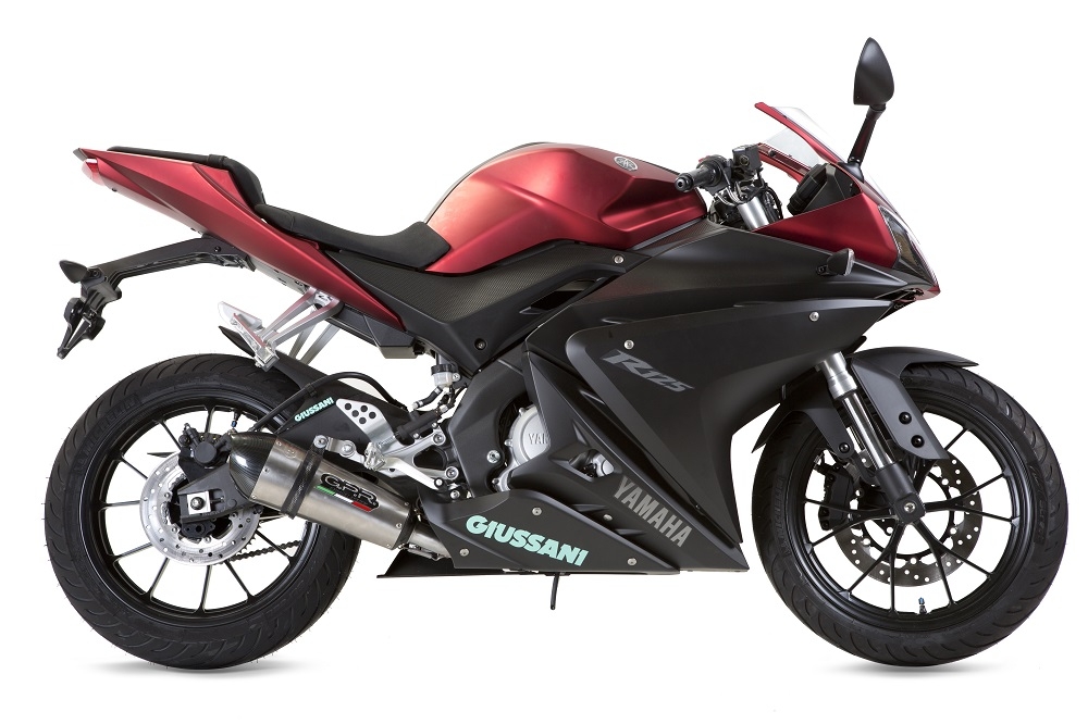 Yamaha YZF 125 R  2014-2016, Gpe Ann. titanium, Full system exhaust, including removable db killer  