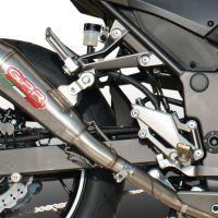 GPR exhaust compatible with  Kawasaki Z300 2014-2017, Powercone Evo, Slip-on exhaust including removable db killer and link pipe 