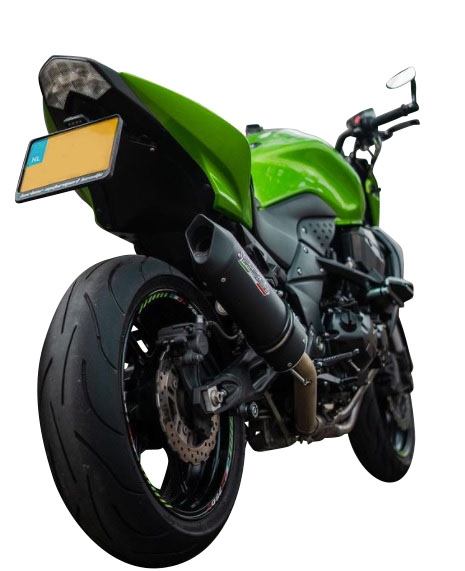 GPR exhaust compatible with  Kawasaki Z-750 S  2004-2006, Furore Nero, Slip-on exhaust including removable db killer and link pipe 