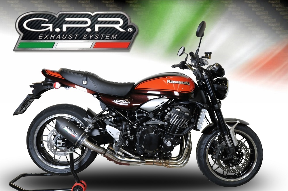 Kawasaki Z900RS 2021-2024, Furore Evo4 Nero, Slip-on exhaust including removable db killer and link pipe 