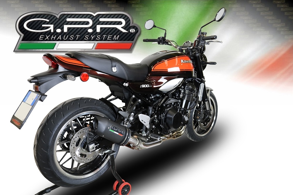 Kawasaki Z900RS 2021-2024, Furore Evo4 Nero, Slip-on exhaust including removable db killer and link pipe 