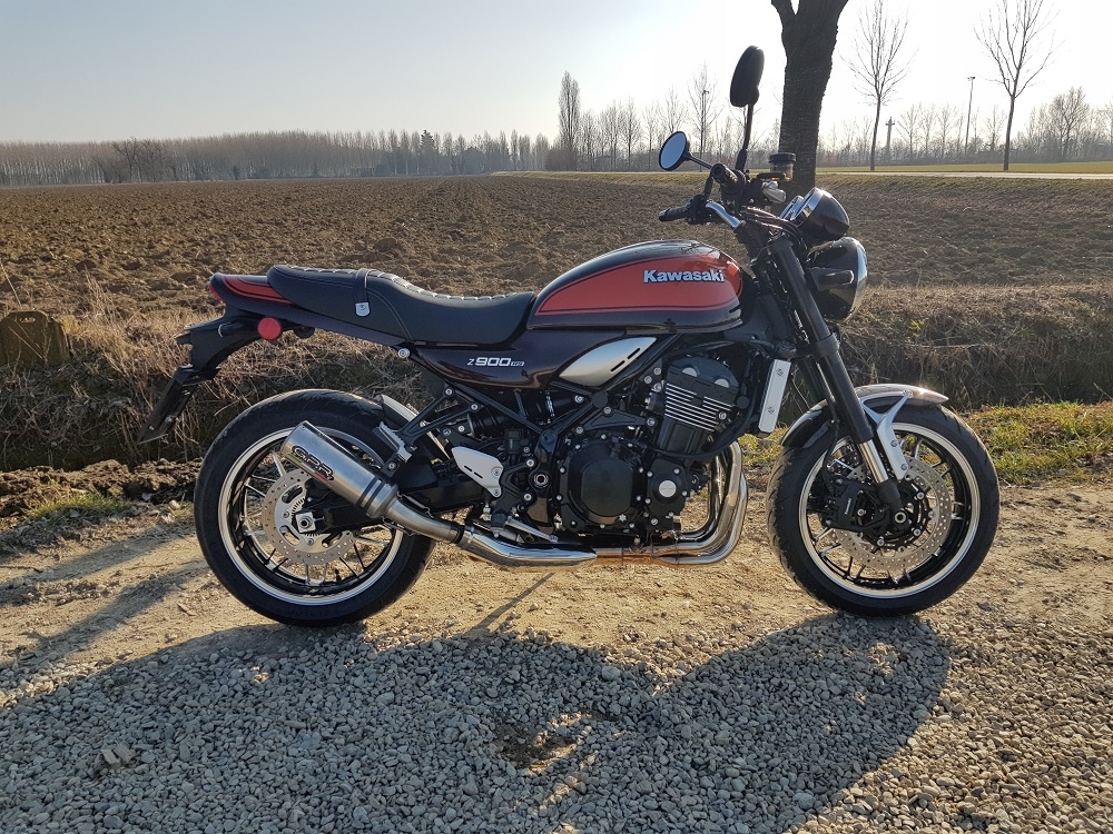 Kawasaki Z900RS 2018-2020, M3 Inox , Slip-on exhaust including removable db killer and link pipe 