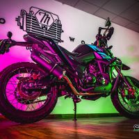 Zontes Gk 125 2022-2024, Furore Nero, Full system exhaust, including removable db killer 