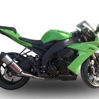 Kawasaki ZX-10R 2008-2009, Gpe Ann. titanium, Slip-on exhaust including removable db killer and link pipe 