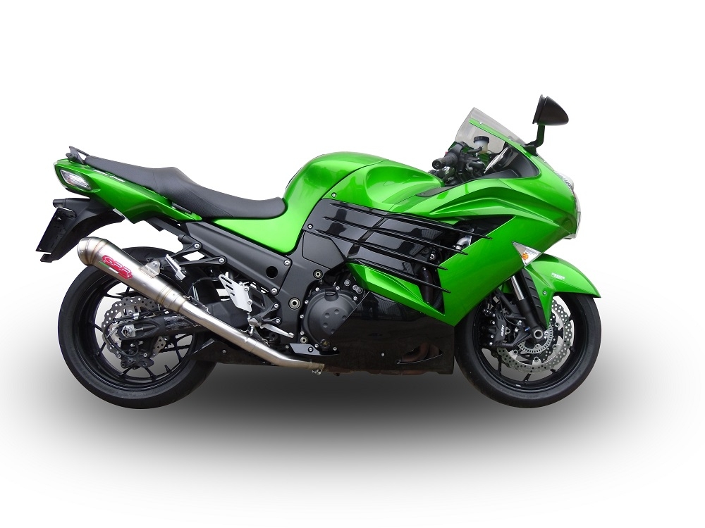 GPR exhaust compatible with  Kawasaki ZX-14R 2012-2016, Powercone Evo, Dual slip-on including removable db killers and link pipes 