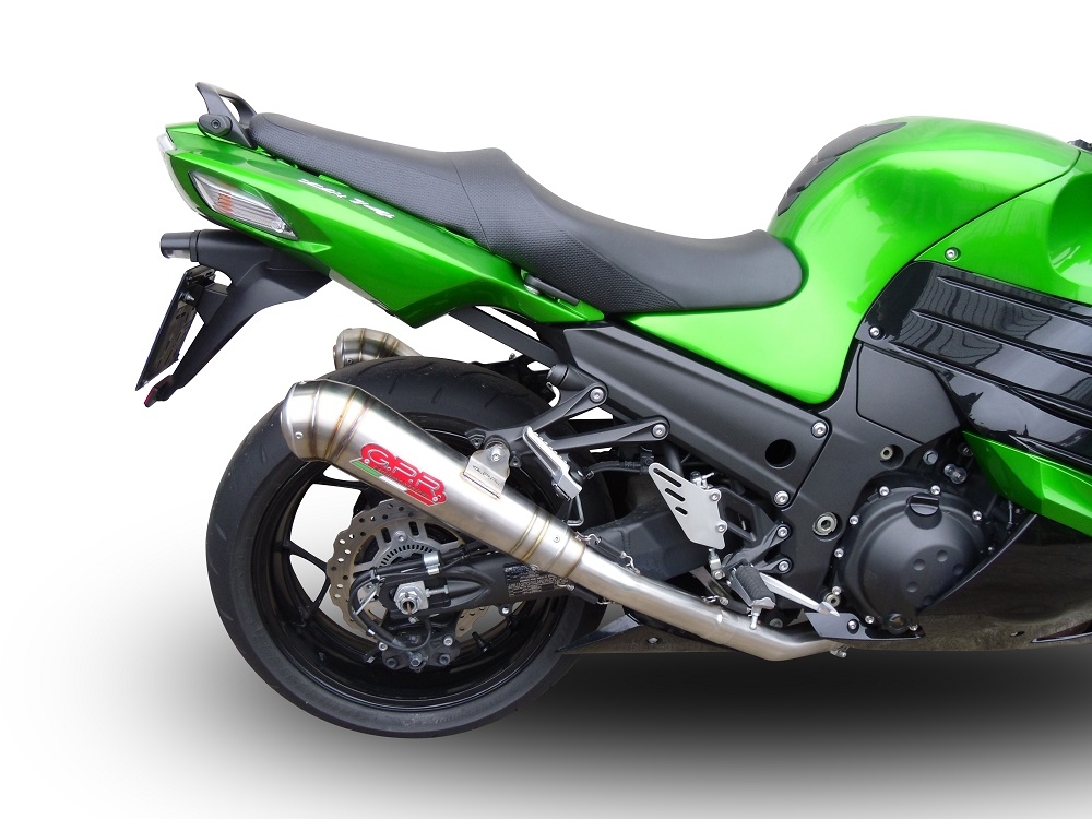 GPR exhaust compatible with  Kawasaki ZX-14R 2012-2016, Powercone Evo, Dual slip-on including removable db killers and link pipes 