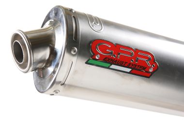 GPR exhaust compatible with  Benelli Tnt 899 2008-2016, Titanium Oval , Slip-on exhaust including removable db killer and link pipe 