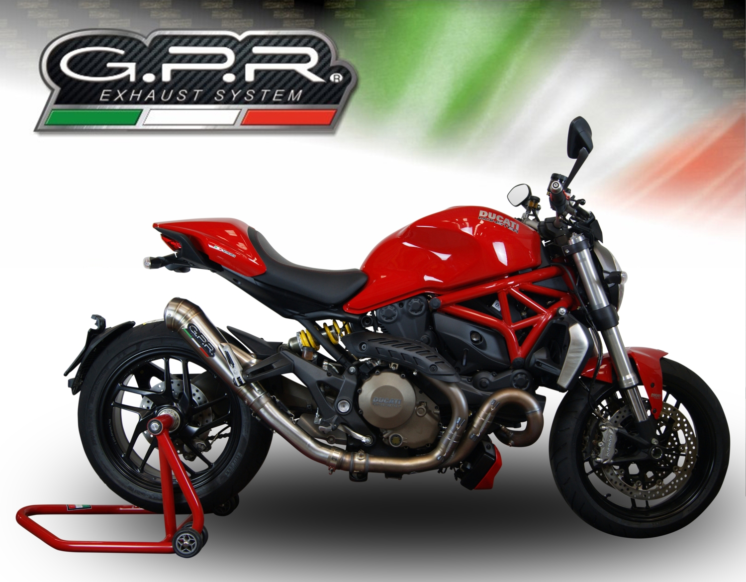 GPR exhaust compatible with  Ducati Monster 1200 1200S 1200R  2014-2016, Powercone Evo, Slip-on exhaust including removable db killer and link pipe 