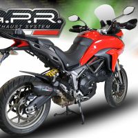 Ducati Multistrada 950 V2 S 2021-2024, GP Evo4 Black Titanium, Slip-on exhaust including removable db killer and link pipe 