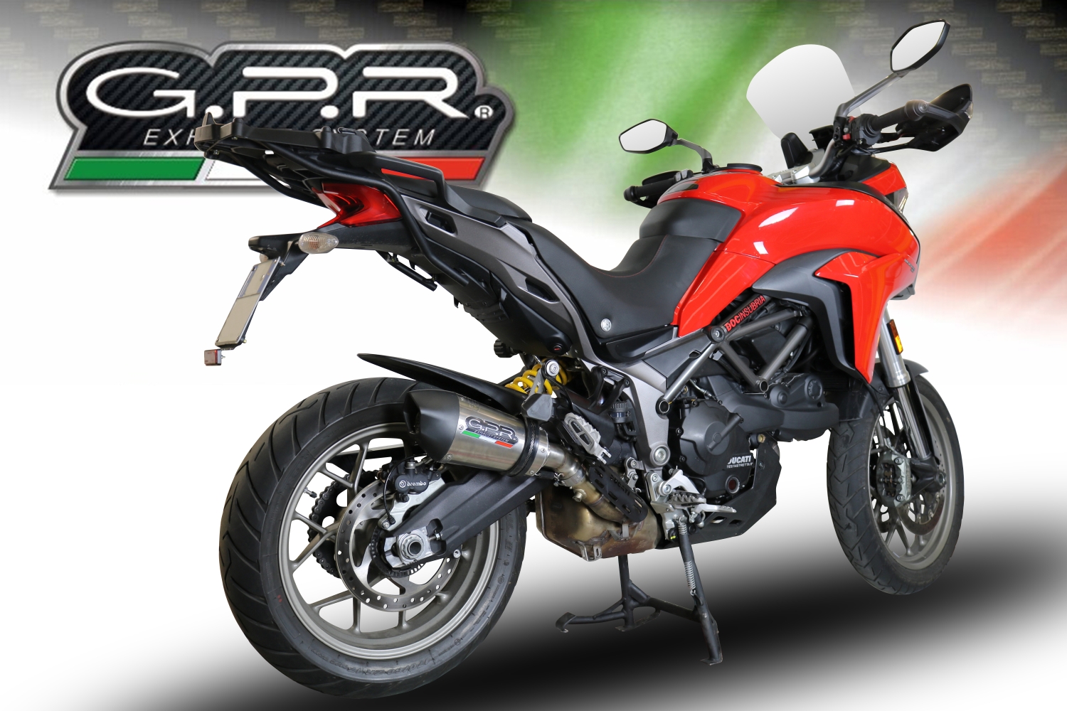 Ducati Multistrada 950 2021-2024, GP Evo4 Titanium, Slip-on exhaust including removable db killer and link pipe 