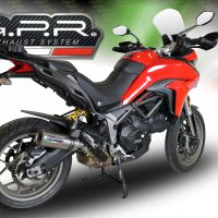 Ducati Multistrada 950 V2 S 2021-2024, M3 Titanium Natural, Slip-on exhaust including removable db killer and link pipe 