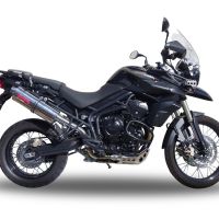 Triumph Tiger 800 - Xr - Xc - Xrx - Xcx - Xrt - Xca 2011-2016, Trioval, Slip-on exhaust including removable db killer and link pipe 