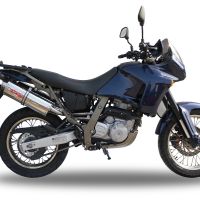 Aprilia Pegaso 3 650 - Pegaso i.e. 1997-2004, Trioval, Dual slip-on including removable db killers and link pipes 